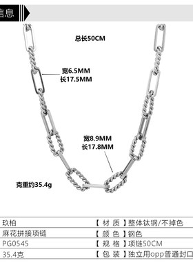 欧美跨境粗链条项链2024u年新款女网红轻奢锁骨链女颈链个性毛衣