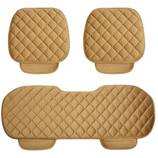 单个汽车后排坐垫无靠背防滑冬季短毛绒加厚单片三人长条冬天座垫