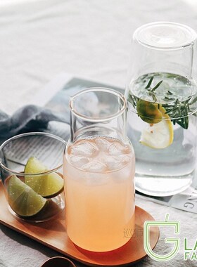 Glass Water Carafe Set with Tumbler Borosilicate Glass Water