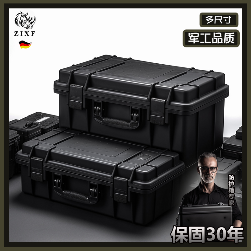 新型塑料手提工具箱防水防震相机精密仪器仪表设备安全防护箱子