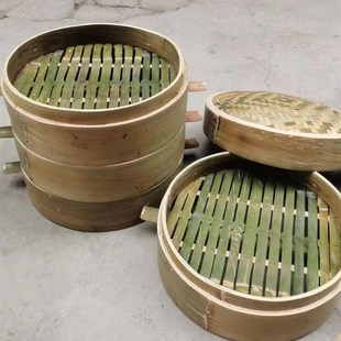 纯手工全青皮无胶水竹制小笼包架加深竹蒸屉餐具笼家用蒸笼竹蒸笼