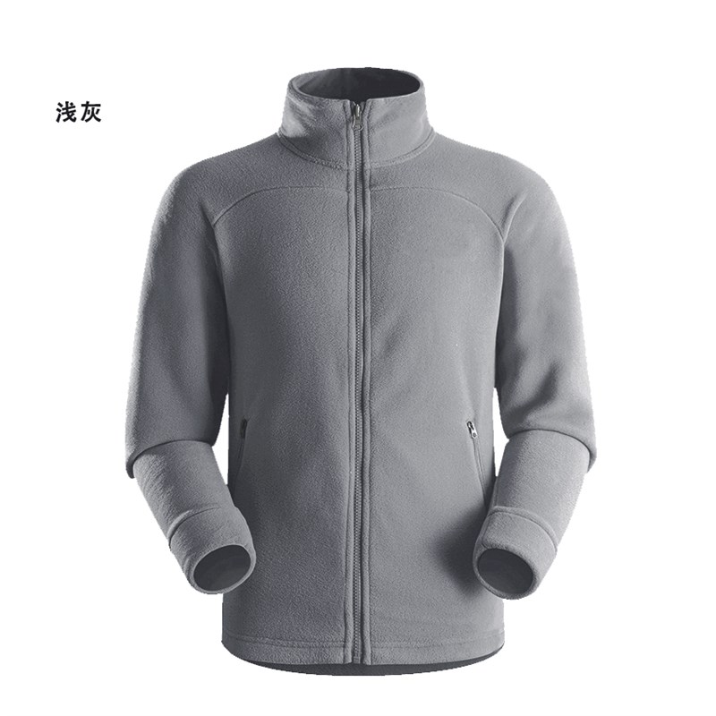 抓绒衣男P200厚款 秋冬户外运动立领摇粒绒外套 防寒保暖拉炼开衫