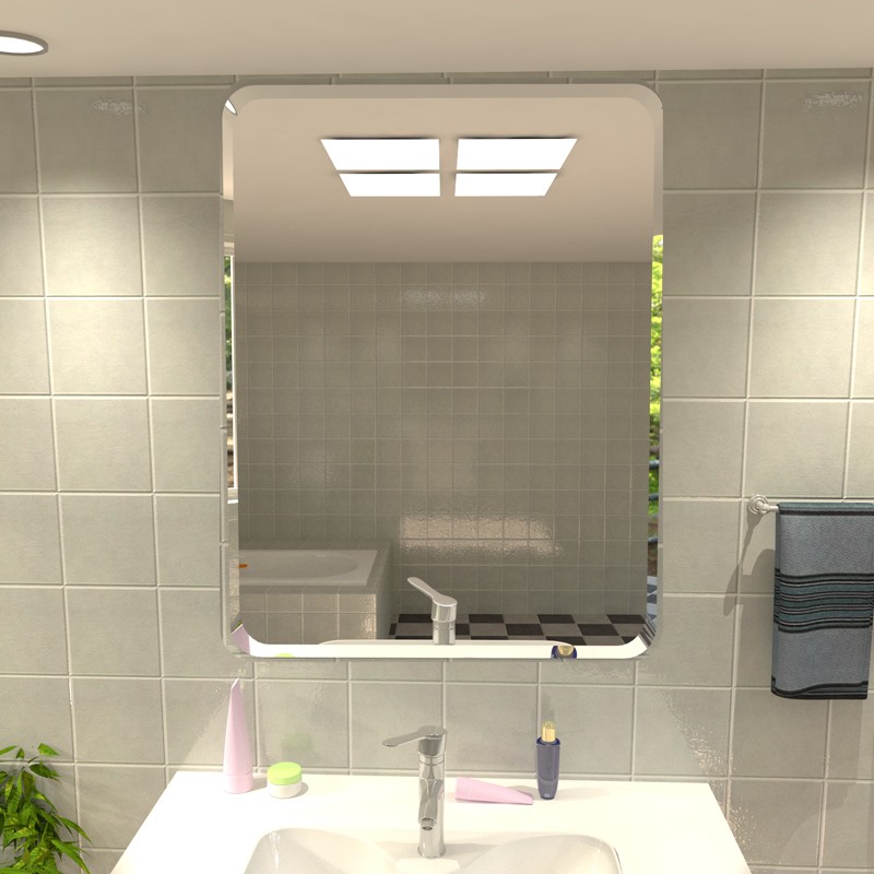 新品Bathroom mirror hd wall paste simple paste vanity mirror