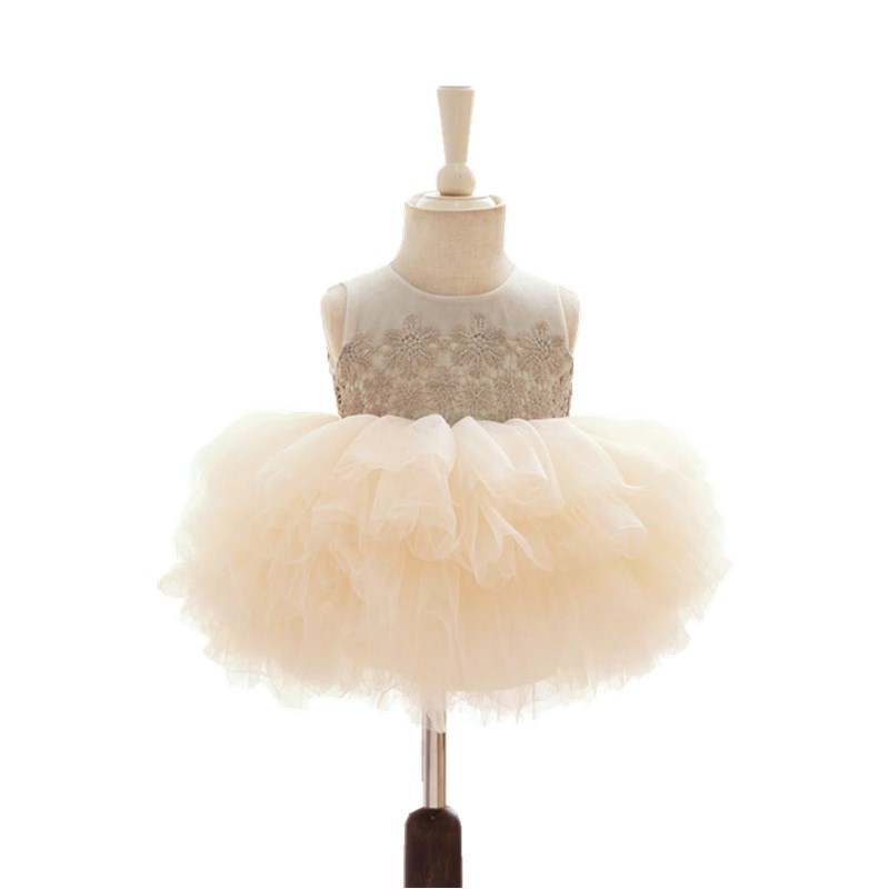 女童公主裙夏蓬蓬纱洋气女u宝宝一周岁生日礼服婴儿百天儿童连衣