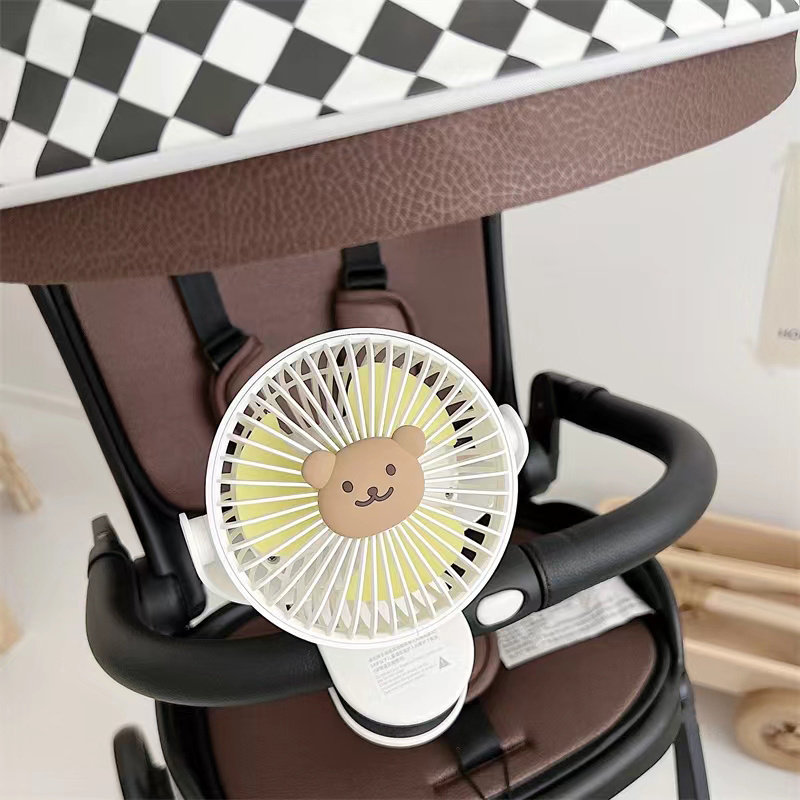 韩版婴儿推车小风扇便携式随身小型手持床上卡通无叶迷你充电驱蚊