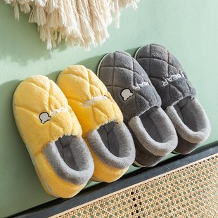 老人棉拖鞋冬季保暖防滑厚底家居室内2024新款加绒包跟棉鞋女冬款