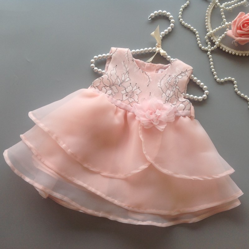 夏季女童连衣裙一周岁生日小女孩礼服裙婴儿宝宝百天公主裙超洋气