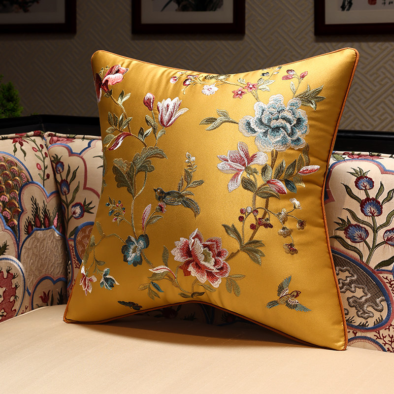 新中式抱枕红木沙发靠垫中国风客厅椅子靠枕床头大靠背垫刺绣枕套,居家布艺,靠垫/抱枕,淘宝优惠券,粉丝福利购,淘宝优惠卷