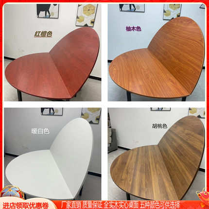 家用可折叠纯实木大圆桌餐桌酒店圆桌面木转盘圆台面可开孔火锅桌