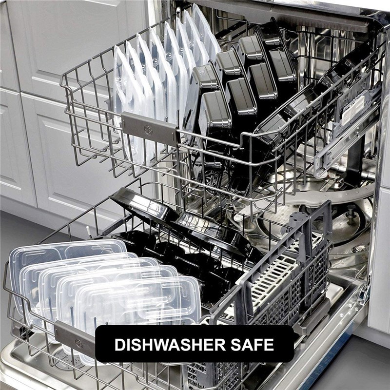 10Pcs Meal Prep food Containers Plastic Reusable Bento Box S