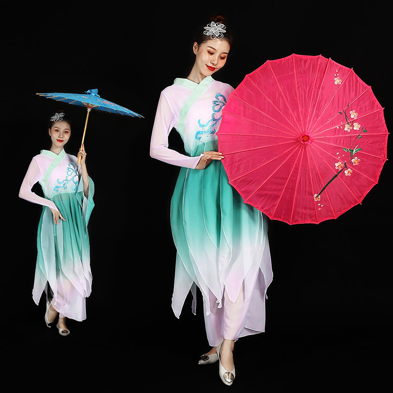 现货古装油纸伞绸布伞古代雨伞防雨古典伞舞台舞蹈U跳舞演出道具