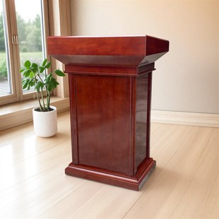 实木演讲台发言台讲台桌餐厅接待台咨客台领导讲话台讲桌发言席台