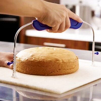 推荐1PC Stainless Steel Adjustable Wire Cake Cutter Slicer L