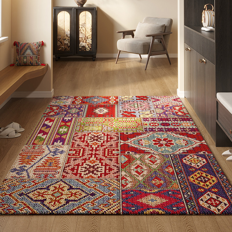 民族风入户门垫玄关地毯美式除尘防滑门毯大门口进门脚垫耐脏地垫,居家布艺,入户地垫,淘宝优惠券,粉丝福利购,淘宝优惠卷