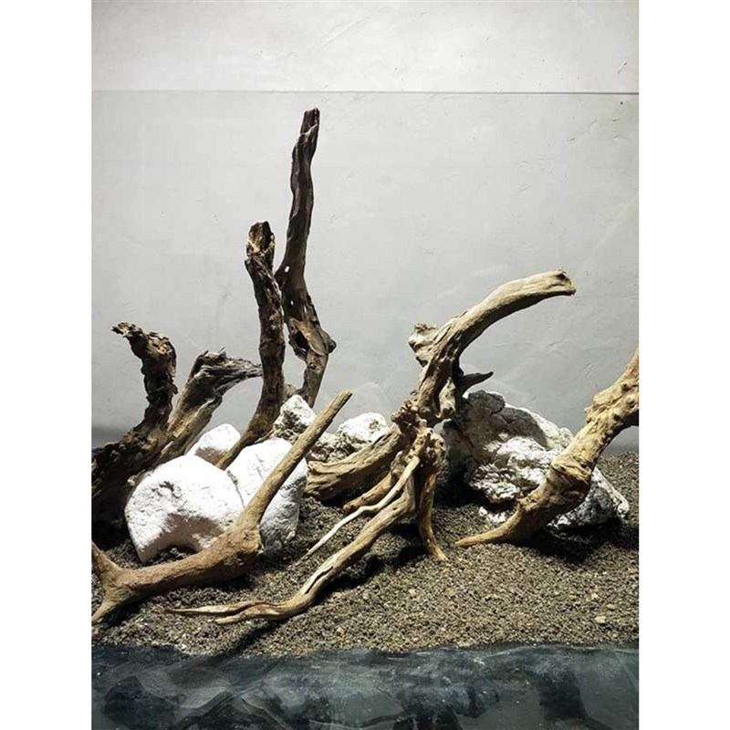 造景木树根水族箱鱼缸装饰风化枯木爬宠底座随型摆件凤梨支架花盆