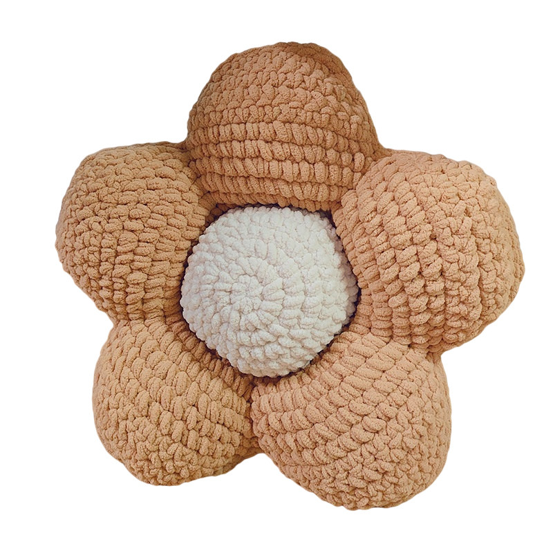 diy手工编织抱枕小花太阳花沙发靠枕玩偶钩针材料自制送闺蜜礼物