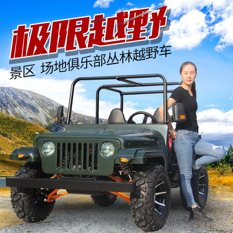 突击四轮虎狼沙滩卡丁车全越野车地形电动车轴车车250摩托车传动