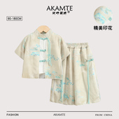国风男童汉服套装 国学服宝宝古装 夏季 高端女孩唐装 演出服 薄款 中式