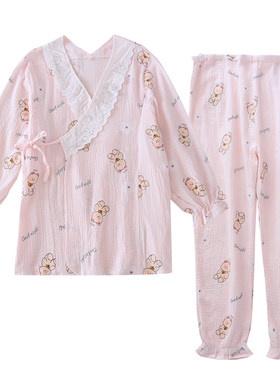大码200斤孕妇睡衣薄款母乳期衣服夏天纯棉纱布月子服产后喂奶衣