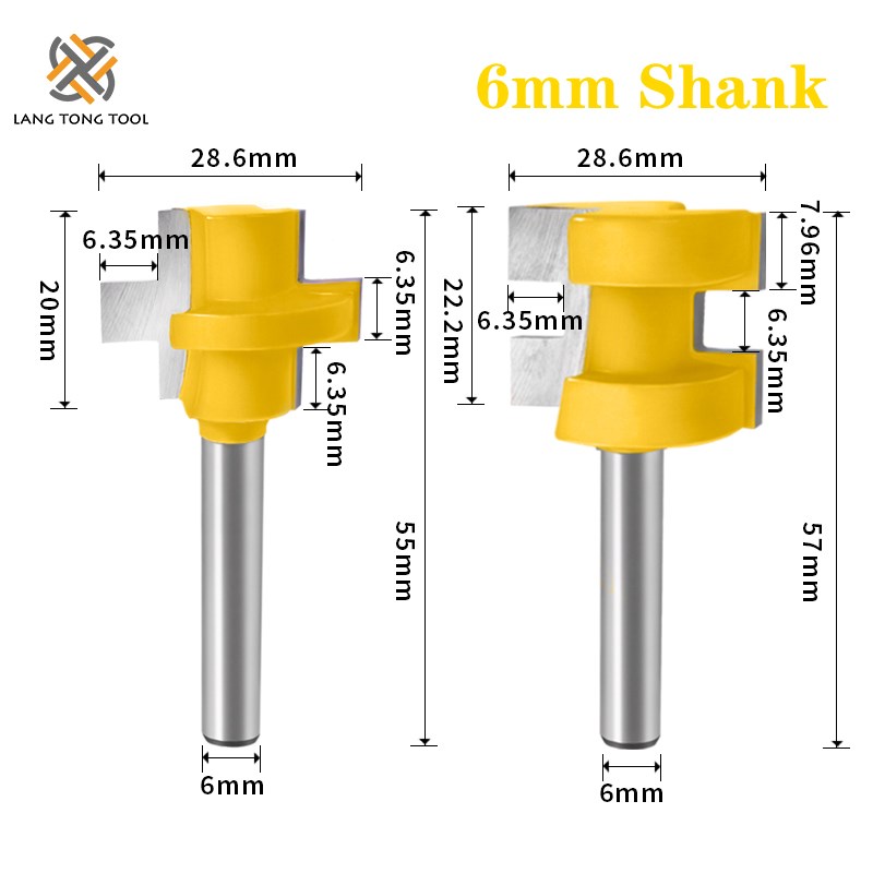 Milling Cutter For Wood Router Bits for Wood T-Slot Square T