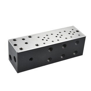 液压阀块泵站系统电磁换向阀基座B6通经标准油路块溢流阀定做阀块