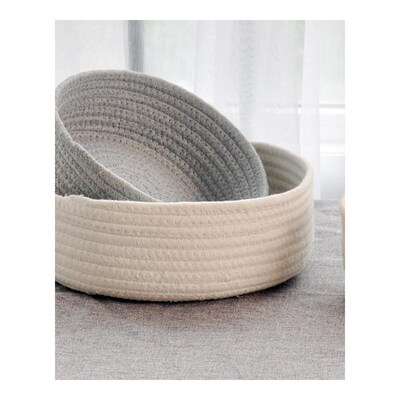 Laundry-Basket Household Round Hand-Woven Portable Sundries