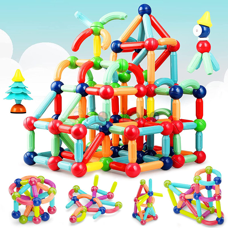 速发36-152 Pcs Big Size Magnetic Stick Building Blocks game