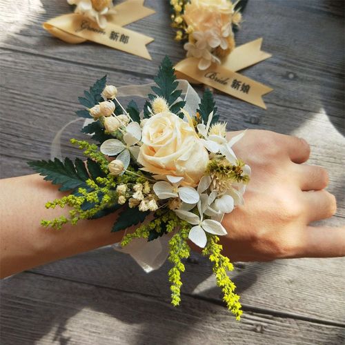 86M0花胸花婚礼伴娘新郎新娘森系姐妹J兄弟团小清新别针干花父母