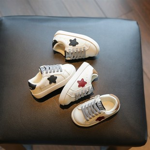 婴幼儿学步鞋男宝宝软底加绒鞋子1-2一3岁女宝冬季板鞋小童二棉鞋