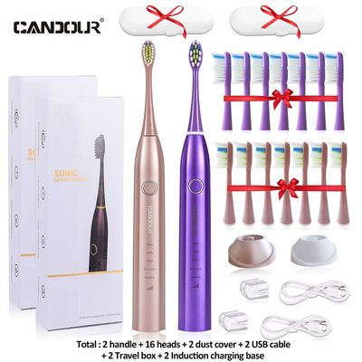 推荐CANDOUR 5168 Sonic Electric Toothbrush Adult Timer Brush