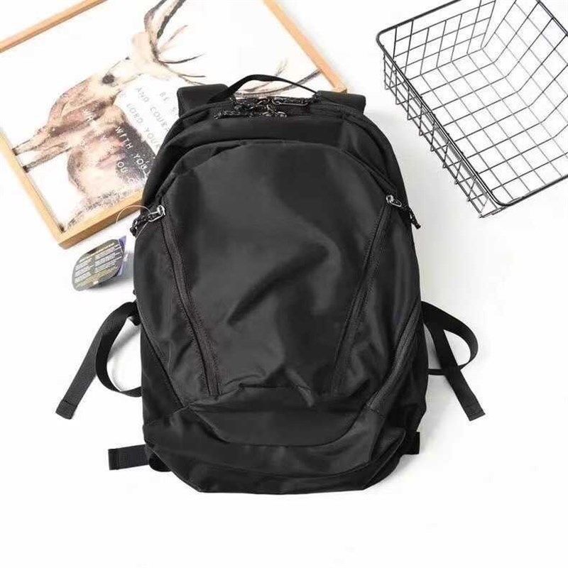 黑色户外双肩包男女防水尼龙多功能大容量徒步运动双肩包背包潮