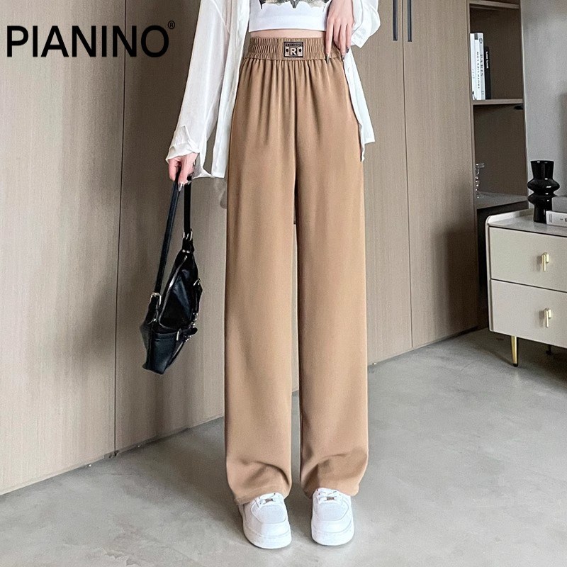 阔腿裤女春秋女士高腰垂感大码宽松直筒夏季薄款休闲冰丝西装裤女