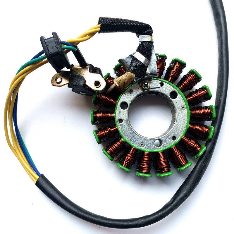 适用铃木王GS125太子GN 锐爽EN125 钻豹HJ125K充电线圈磁电机定~