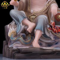 濟公活佛像漢白玉降龍羅漢濟顛道濟和尚李N修緣家用中式桌面擺件