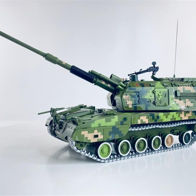 PLZ05式新155毫米自行加榴炮合金模型 L自行火炮合金成品收藏摆件