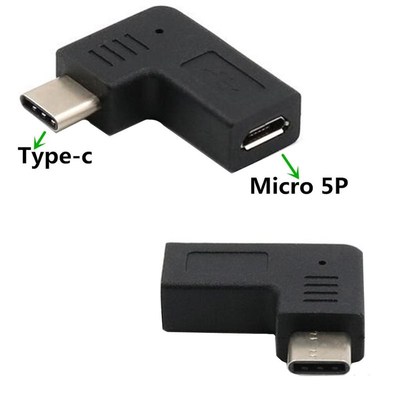 USB C Type c Male to Micro USB Female Data Adapter 90 Degre