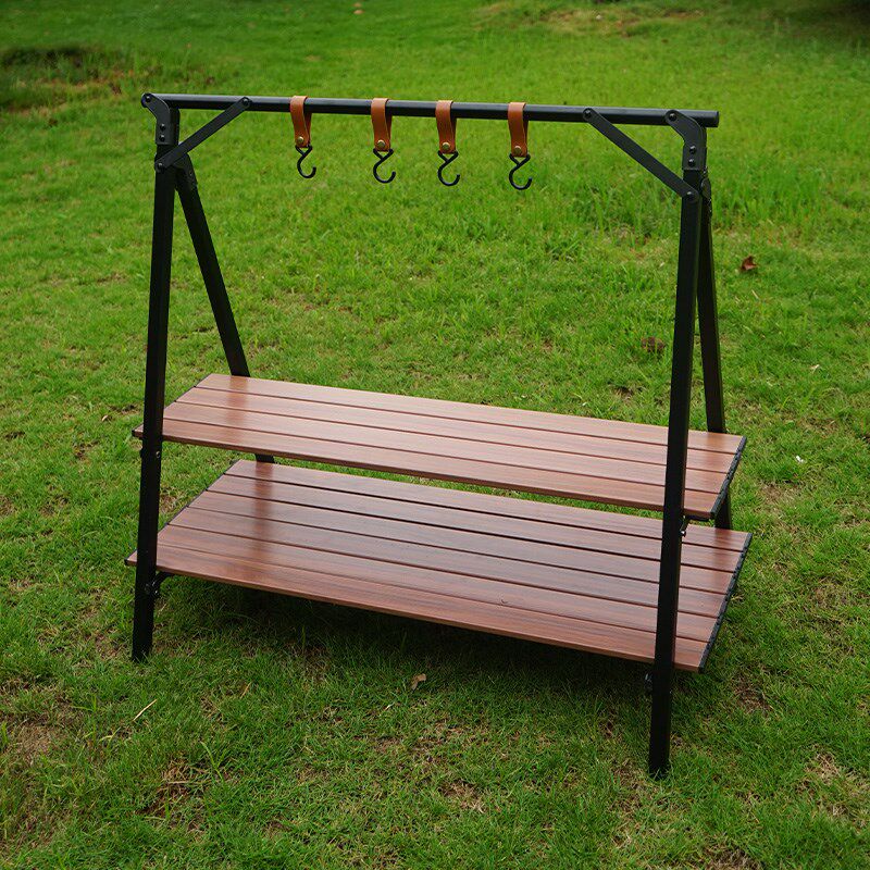 CLS户外露营铝合金双层置物架自驾游车载便携支架庭院阳台收纳架,户外/登山/野营/旅行用品,户外桌椅套装,淘宝优惠券,粉丝福利购,淘宝优惠卷