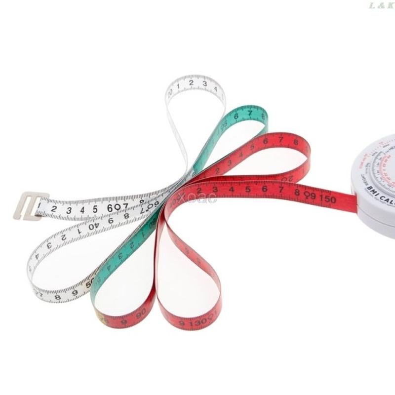 速发BMI Body Mass Index Retractable Tape 150cm Measure Calcu