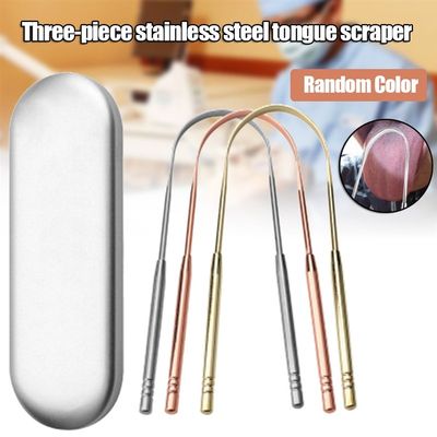 New Hot Stainless Steel Tongue Cleaner Scraper Fresh Air Or