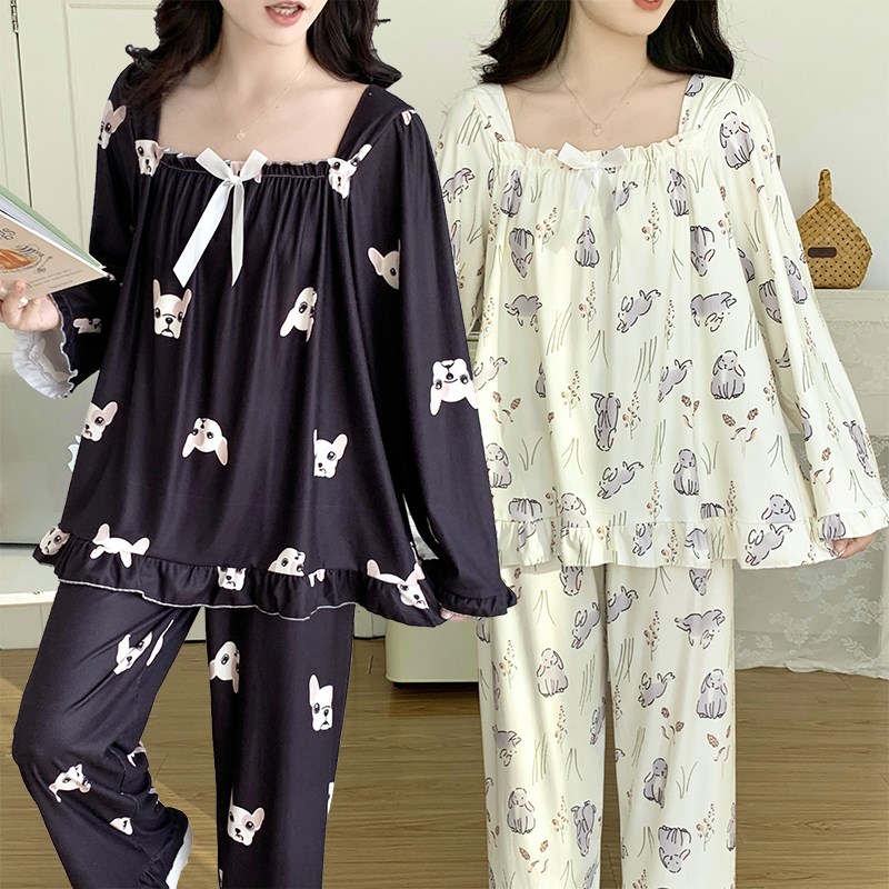 胖妹妹学生80-300斤超大码睡衣女秋冬款高级感德绒保暖家居服套装