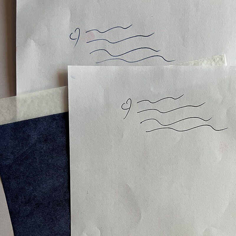 抖音大张大号复写纸黑色踏印纸蓝色d复写纸临摹印纸美术绘画拷贝