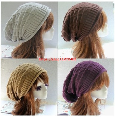 推荐Women Caps Skullies Autumn Knitted Hat Girl Winter Hats