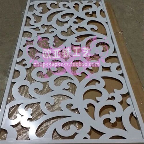 促品客厅餐厅铁板雕花隔断屏风烤漆  卫生间铁艺玄关隔断镂空通花