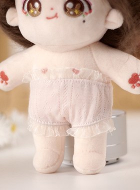 20cm厘米娃衣棉花娃娃配饰短裤胖胖体小内裤N白色粉色蓝色底裤现