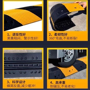 湖北汽车限速带铸铁铸钢缓冲带减速带橡胶道路减速板公路家用门口