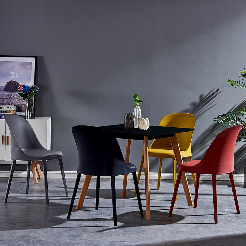 伊姆斯长方形会客桌休闲圆桌简约接待洽谈桌椅组合奶茶小方桌子