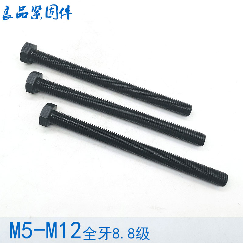 8.8级全牙外六角螺丝罗丝螺栓螺杆 M5M6M8M10M12*100x120x130x140