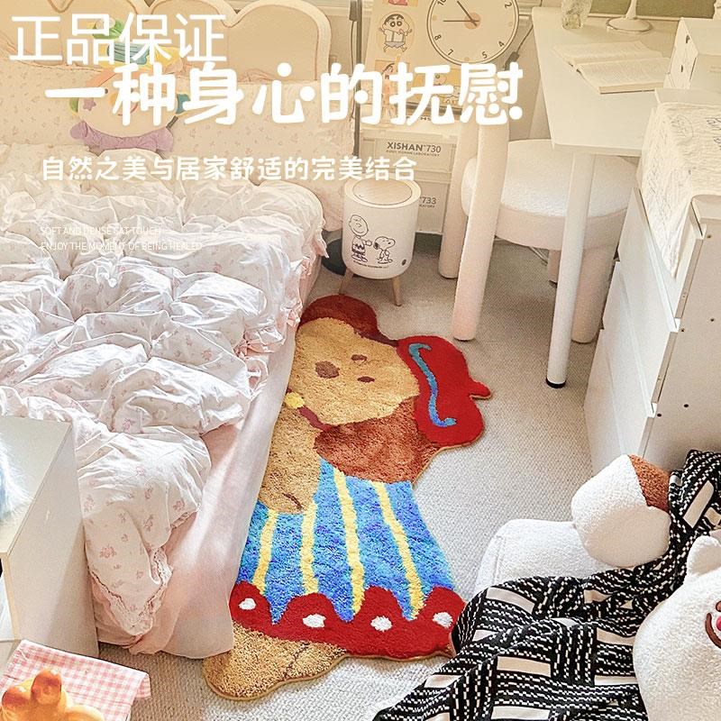 小单定制  植绒地毯浴室垫卧室簇绒地毯定制客厅地毯机织苔藓地毯