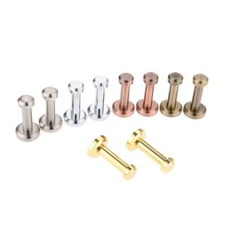 推荐2Pcs Brass Brushed Nickel Wall Mount Coat Hooks Towel Ro