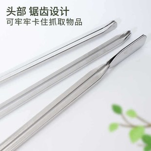 老火钳捡垃圾夹拾物器家用长柄厕所不锈钢夹子工业用环卫烧烤